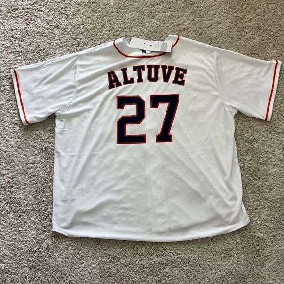 Nike Authentic Men Houston Astros Jose Altuve White Home Baseball Jersey $135 - Picture 6 of 9